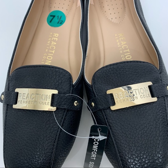 Kenneth Cole Flash Time Black Faux Pebbled Leather Comfort Loafers New Nwt - Picture 12 of 15